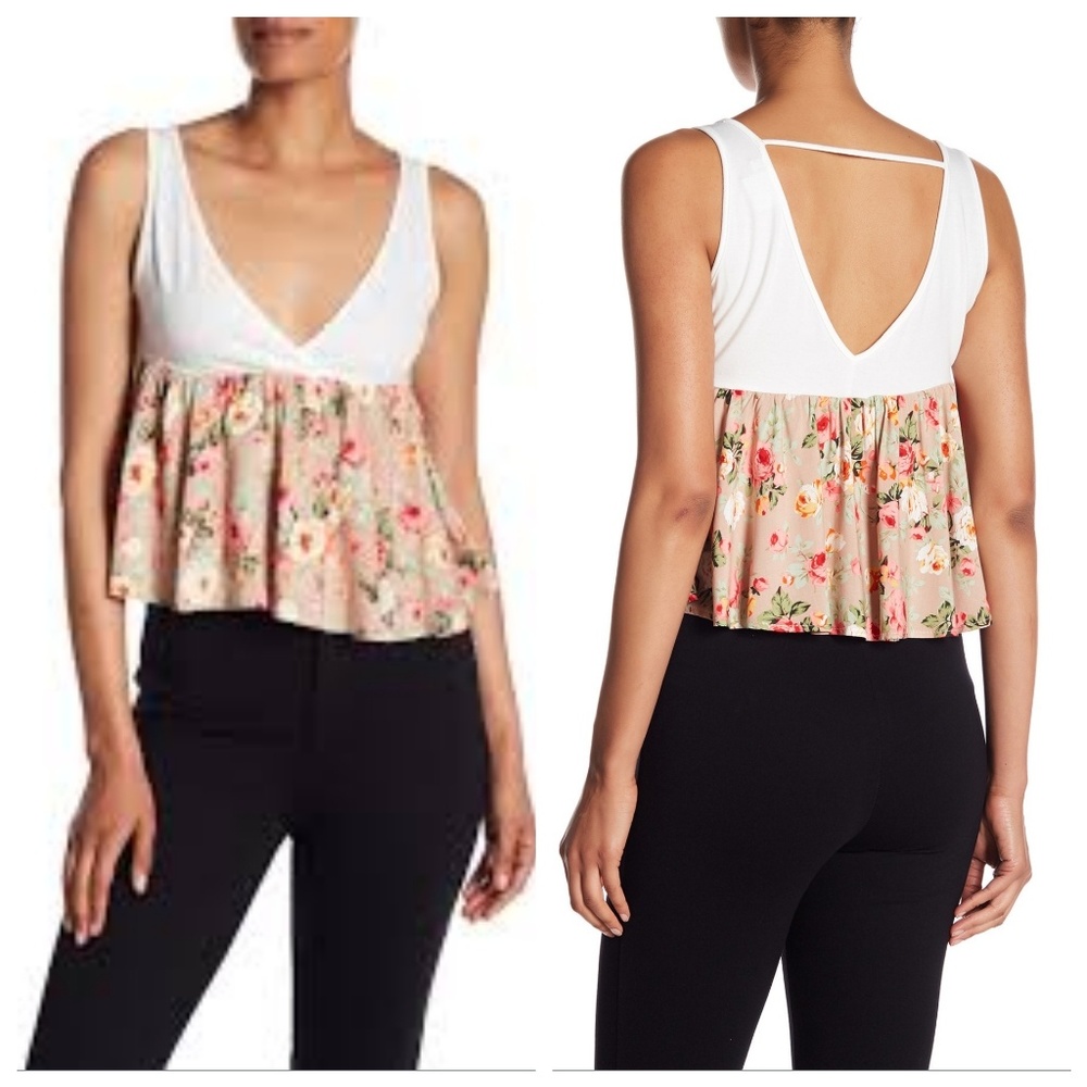 NWT GOOD LUCK GEM BABYDOLL TOP SIZE LARGE